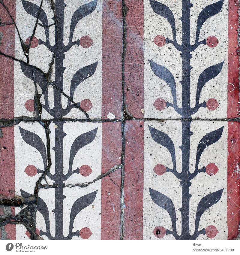 not for sale | wall tiles, fixed Pattern Old Historic Wall (building) Broken Cemented Facade decoration Detail Architecture Structures and shapes Stone fired