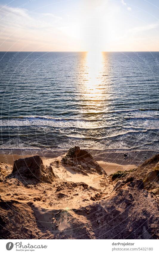Sunset with dunes on Rubjerg beach in Denmark Sand Colour photo Relaxation Beach life Vacation & Travel bathe Recreation area vacation Vacation mood Ocean