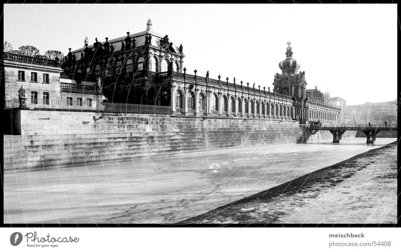 from the kennel Dresden Zwinger old building black/white Building Architecture