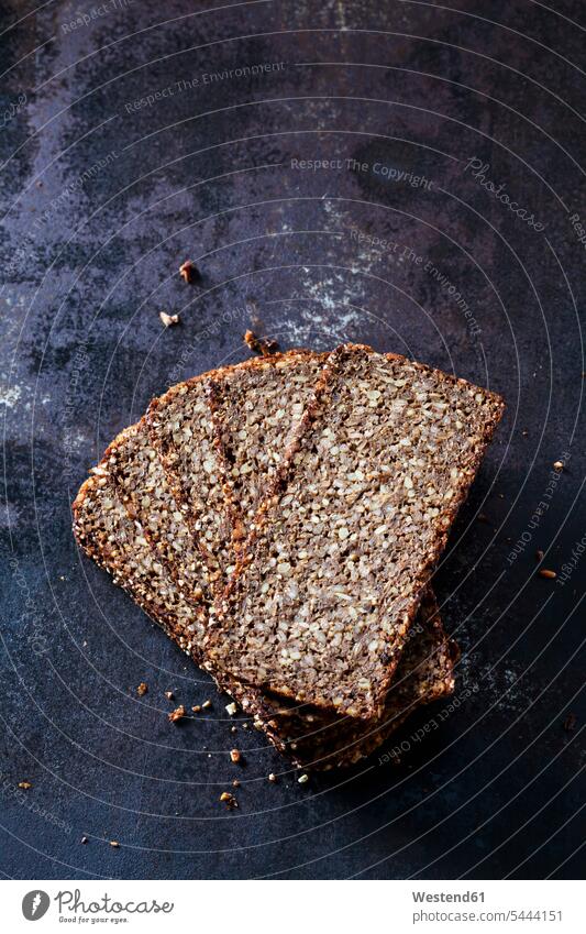 Coarse rye whole meal bread overhead view from above top view Overhead Overhead Shot View From Above rye bread Rye Secale cereale Brown Bread Rye Bread