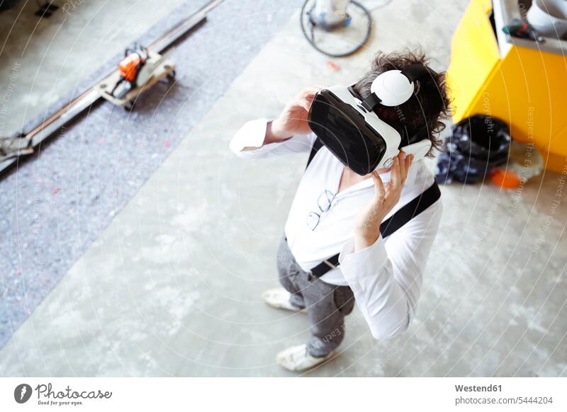 Architect using Virtual Reality Glasses at construction site VR glasses Virtual-Reality Glasses virtual reality headset vr headset vr goggles