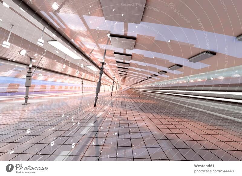 3D rendered illustration, futuristic interior architecture line lines modern architecture Contemporary Architecture three dimensional Three-Dimensional Shape