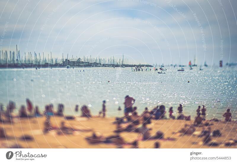 Beach life - La Rochelle / Ile de Re - France (Lensbaby) coast Ocean Vacation & Travel Summer Tourism vacation Relaxation Water Sand Vacation mood Exterior shot