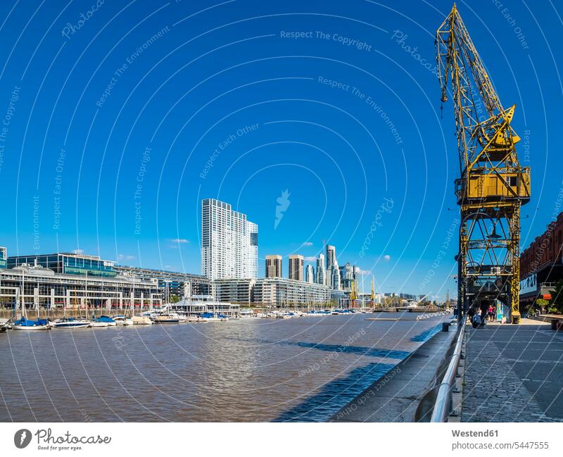 Argentina, Buenos Aires, Puerto Madero, Dock Sud and old harbour crane outdoors outdoor shots location shot location shots Architecture dock area dockland water