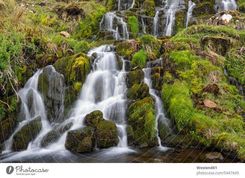 UK, Scotland, Inner Hebrides, Isle of Skye, Brides Veil Waterfall Power in Nature force of nature Atlantic Coast Highland landmark sight place of interest water