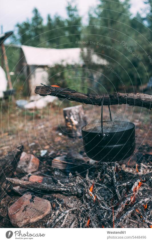 Cauldron over camp fire simplicity simple outdoors outdoor shots location shot location shots steam Escapism Survival nature natural world day daylight shot