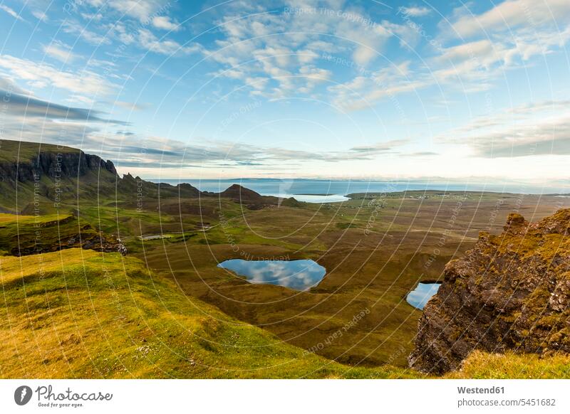 UK, Scotland, Isle of Skye, Quiraing nobody Solitude seclusion Solitariness solitary remote secluded beauty of nature beauty in nature tranquility tranquillity