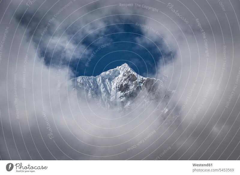 Nepal, Himalaya, Khumbu, Everest region, Thanna Bhanjyang sky skies cloudscape cloudscapes nature natural world outdoors outdoor shots location shot
