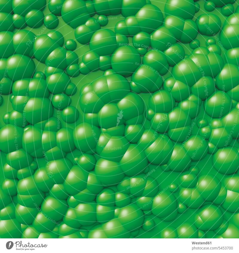 Green bubble shape, 3D Rendering pattern abstract shapes bubbles three dimensional Three-Dimensional Shape 3-d background backgrounds color surge full frame