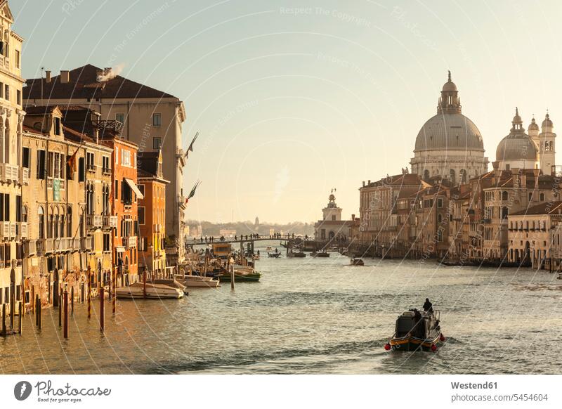 Italy, Veneto, Venice, Canal Grande in the morning View Vista Look-Out outlook outdoors outdoor shots location shot location shots Architecture