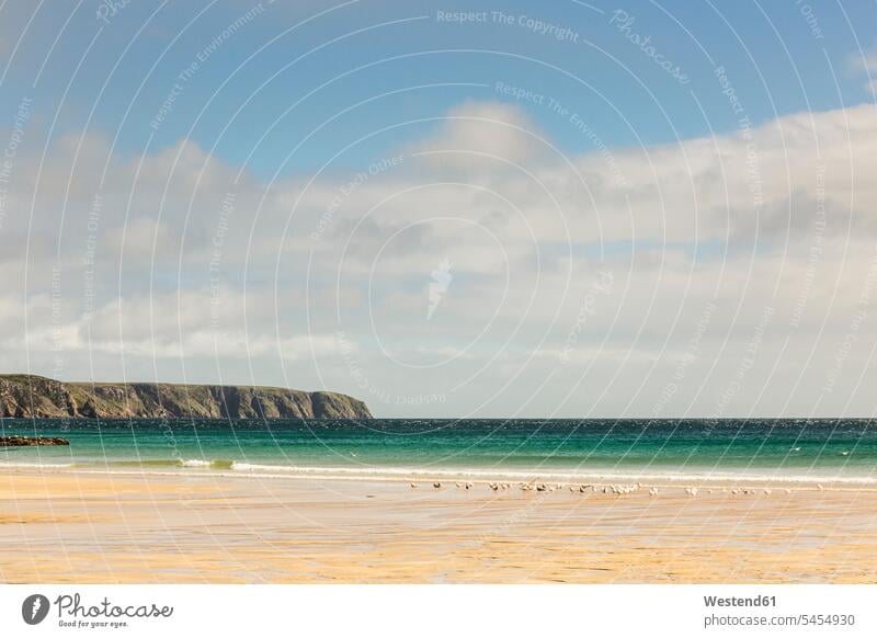 UK, Scotland, Isle of Lewis, view to the sea coast coastline coast area Seacoast seaside landscape landscapes scenery terrain sandy beach sandy beaches scenics