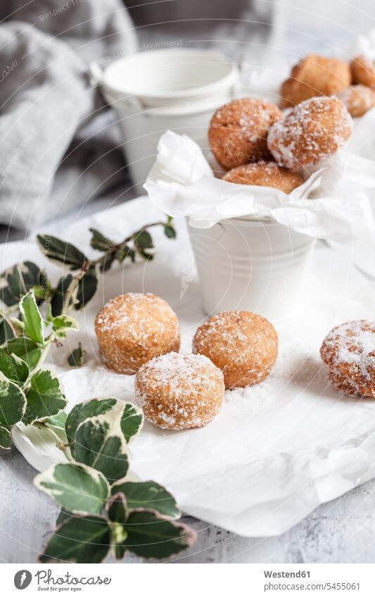 Donut holes, covered in vanilla sugar food and drink Nutrition Alimentation Food and Drinks nobody doughnut donuts Doughnuts Dessert Afters Desserts homemade