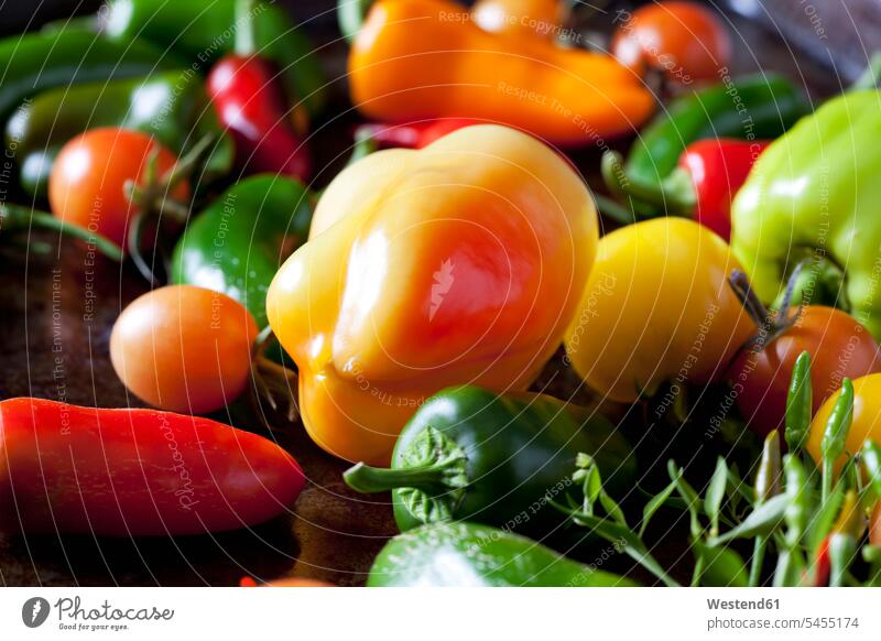 Various organic vegetables, close-up yellow focus on foreground Focus In The Foreground focus on the foreground healthy eating nutrition gleaming