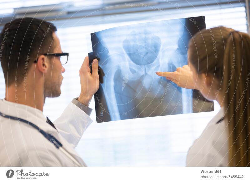 Two doctors discussing x-ray film Female Doctor physicians Female Doctors Medical X-Ray discussion healthcare and medicine medical Healthcare And Medicines