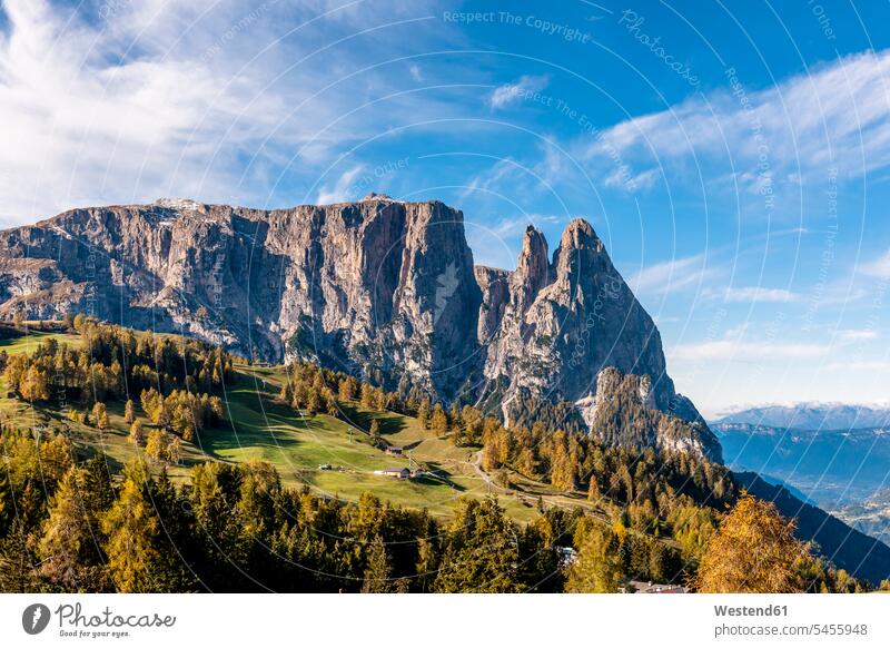 Italy, South Tyrol, Seiser Alm, Schlern cloud clouds tranquility tranquillity Calmness day daylight shot daylight shots day shots daytime View Vista Look-Out