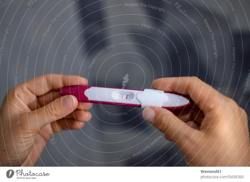 Close-up of woman's hands holding positive pregnancy test females women human hand human hands testing pregnant Pregnant Woman Adults grown-ups grownups adult