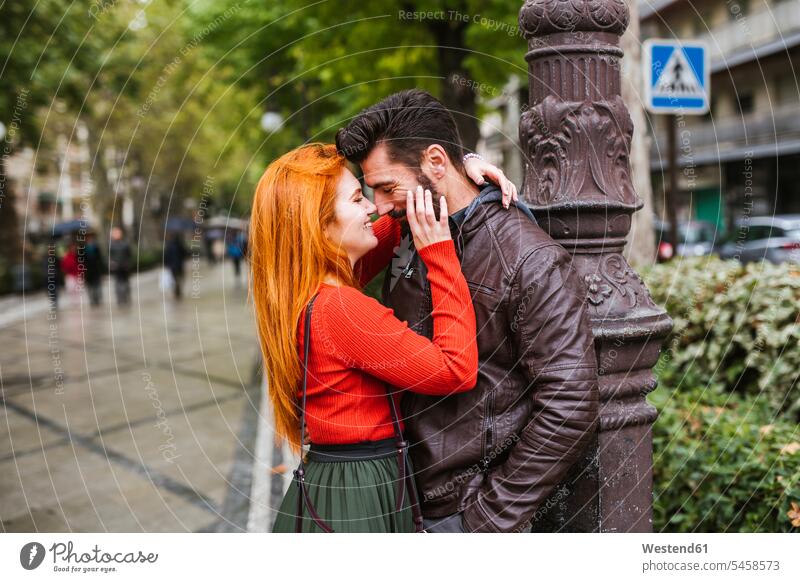 Affectionate couple in autumn human human being human beings humans person persons caucasian appearance caucasian ethnicity european 2 2 people 2 persons two
