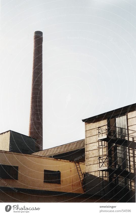 Chimney No.2 Factory Sky Deserted Industrial plant Tower Manmade structures Building Architecture Window Old Work and employment Authentic Dirty Dark Tall