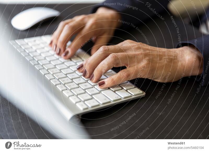 Woman's hands on computer keyboard, close-up human human being human beings humans person persons caucasian appearance caucasian ethnicity european 1