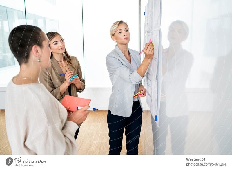 Senior businesswoman leading workshop in office human human being human beings humans person persons caucasian appearance caucasian ethnicity european Group