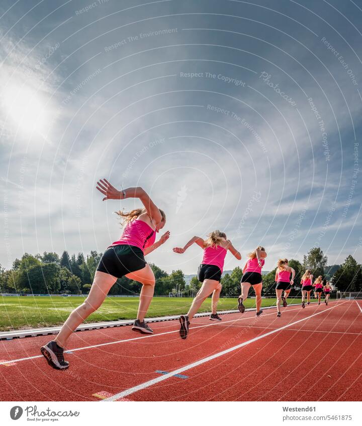 Female runner, phases sprinting sport sports runners start female sprinter track event run sports athletics track and field athletics athletic sports athlete