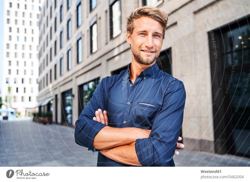 Portrait of confident young businessman in the city business life business world business person businesspeople Business man Business men Businessmen shirts