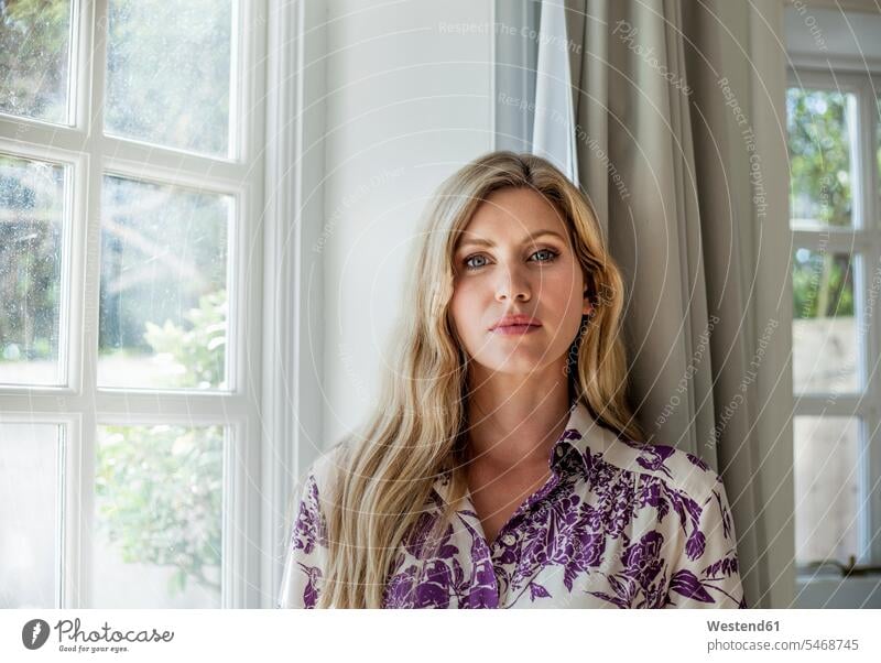 Portrait of woman, standing by window human human being human beings humans person persons caucasian appearance caucasian ethnicity european 1 one person only