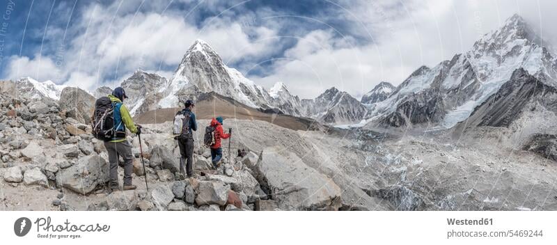 Nepal, Solo Khumbu, Everest, Mountaineers at Gorak Shep caucasian caucasian ethnicity caucasian appearance european Exploration exploring explore journey