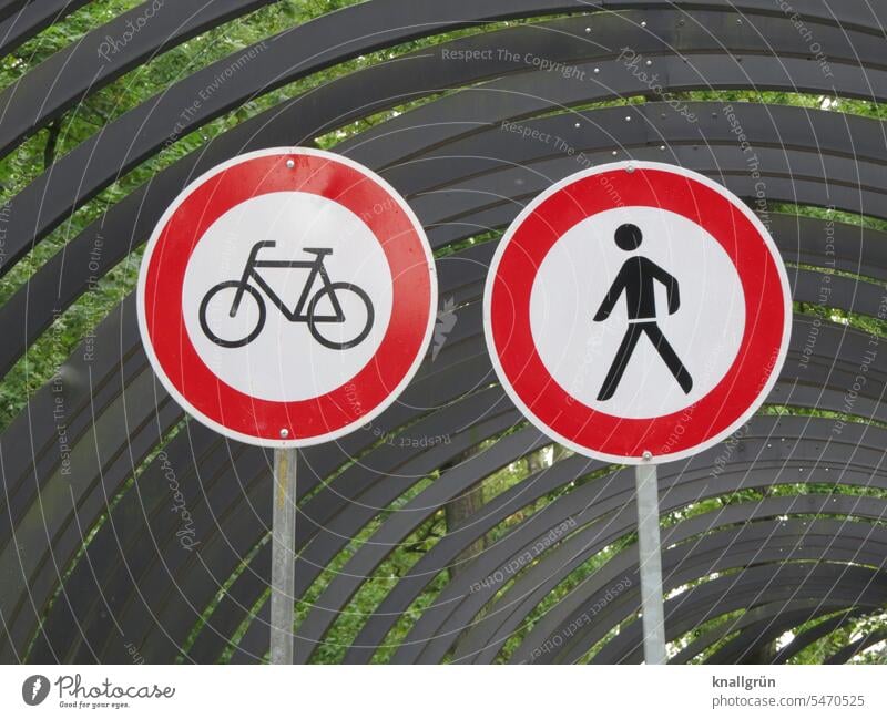 road signs Road sign Signs and labeling Signage Road traffic Warning sign Colour photo Lanes & trails Deserted Traffic infrastructure Prohibition sign Bans