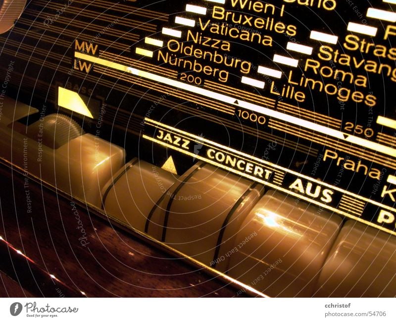 Jazz concert from The fifties Sixties Record player Retro Long exposure Brussels Nice Oldenburg Nuremberg Radio (broadcasting)