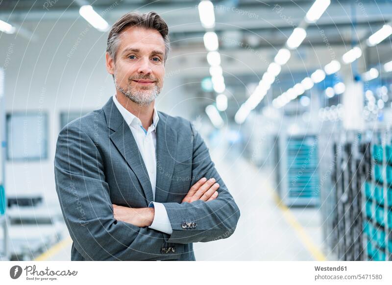 Portrait of a confident businessman in a modern factory human human being human beings humans person persons caucasian appearance caucasian ethnicity european 1