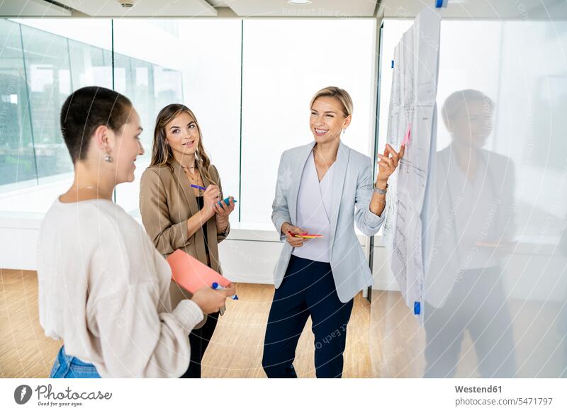 Senior businesswoman leading workshop in office human human being human beings humans person persons caucasian appearance caucasian ethnicity european Group