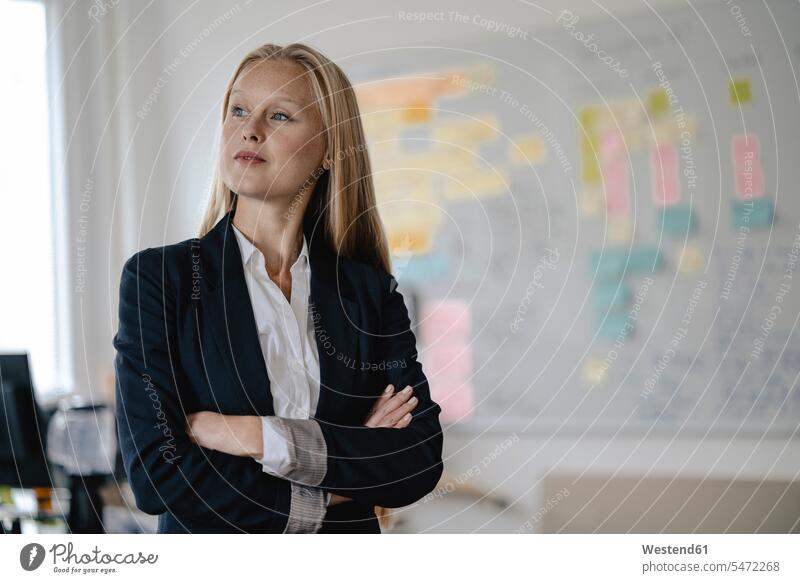 Portrait of confident young businesswoman in office Occupation Work job jobs profession professional occupation business life business world business person