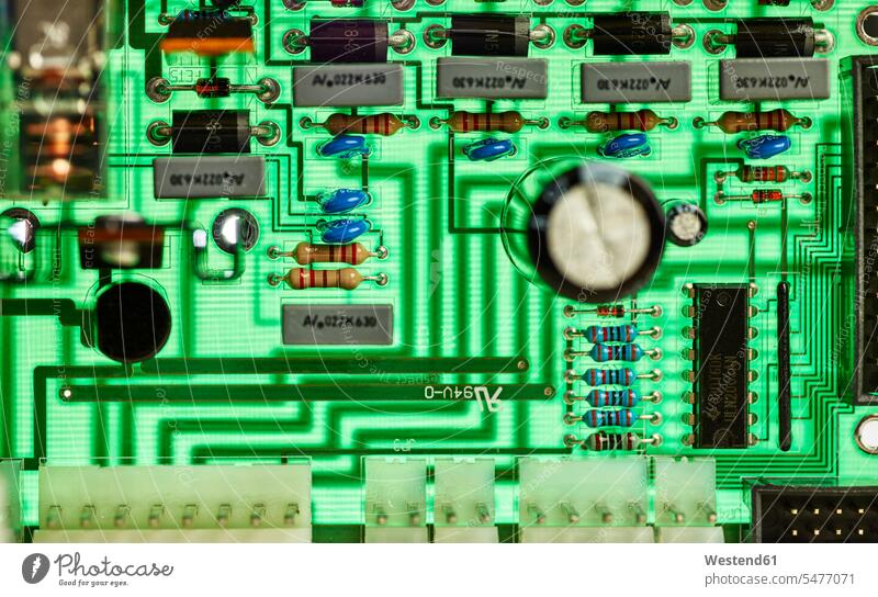 Detail of circuit board computer computers Computer accessories circuitry switching circuit Part Of partial view cropped symbolical picture Symbolism