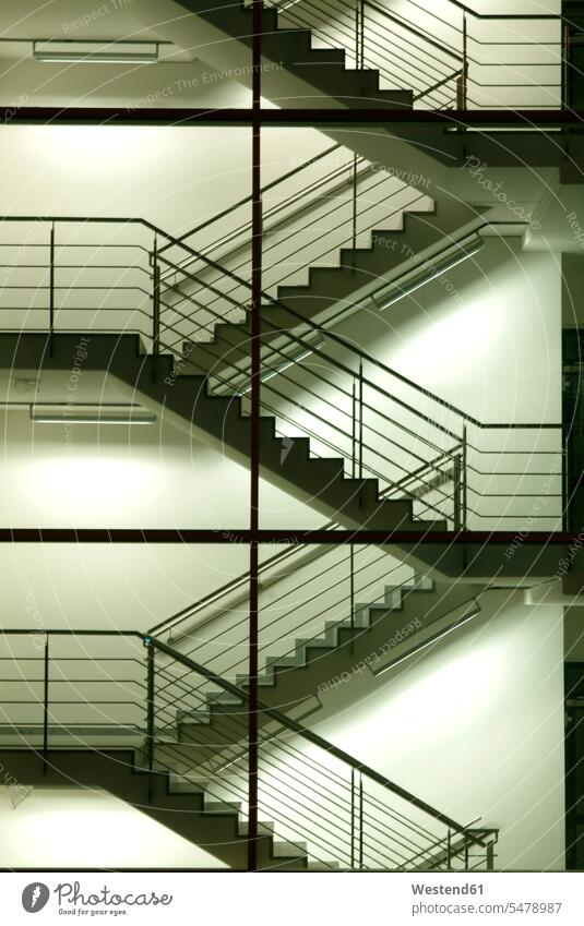 Germany, Munich, Brogebude, staircase simplicity simple Absence Absent staircases stairs stairway Architecture modern contemporary windowpane windowpanes