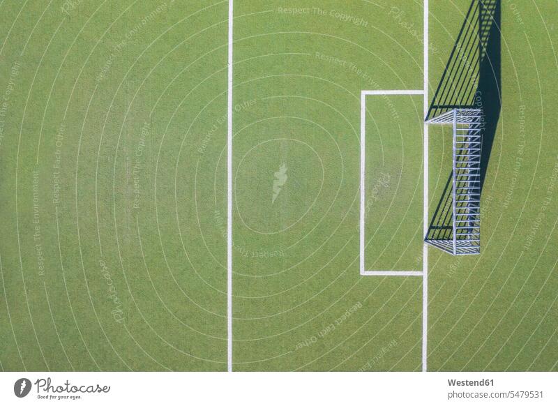 Drone shot of soccer field Absence Absent aerial view bird's eye view bird's eye views birds eye view birds eye views aerial photo aerial photos