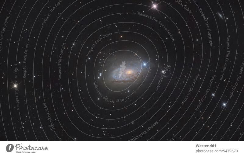 Astrophotography of Messier 63 spiral galaxy in Canes Venatici constellation outdoors location shots outdoor shot outdoor shots sky skies nature natural world