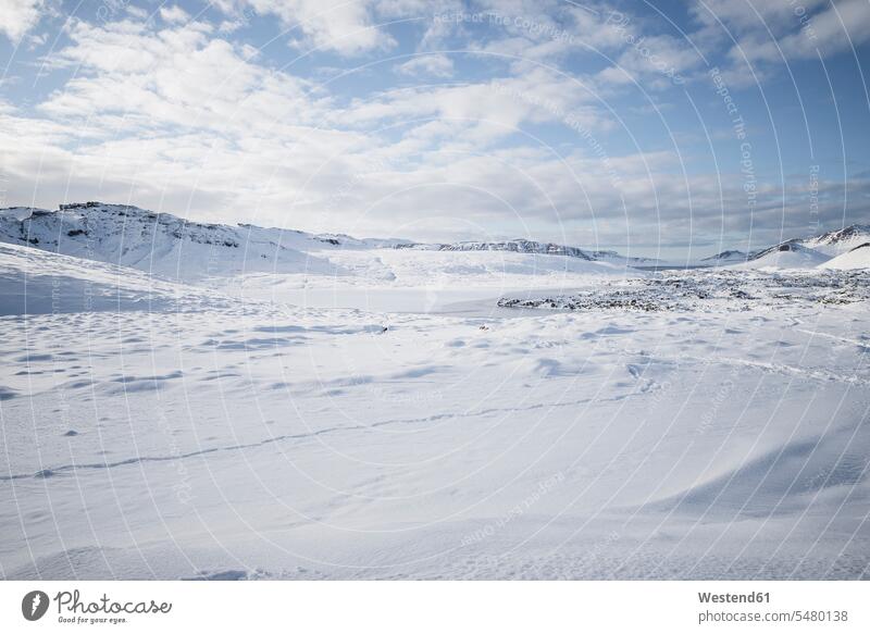 Iceland, snow-covered landscape cloud clouds cloudy cloudiness outdoors outdoor shots location shot location shots white snow covered covered in snow snowy