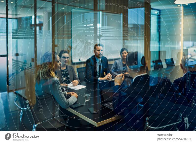 Group of business people discussing in meeting businesspeople office offices office room office rooms talking speaking Business Meeting business conference