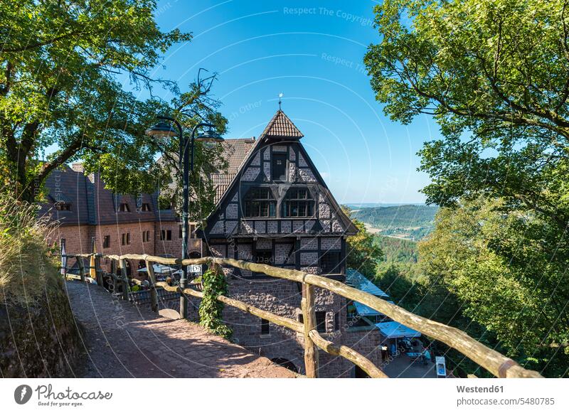 Germany, Thuringia, Eisenach, Wartburg romantic hotel lyrical Romance half-timbered house half-timbered houses Travel destination Destination