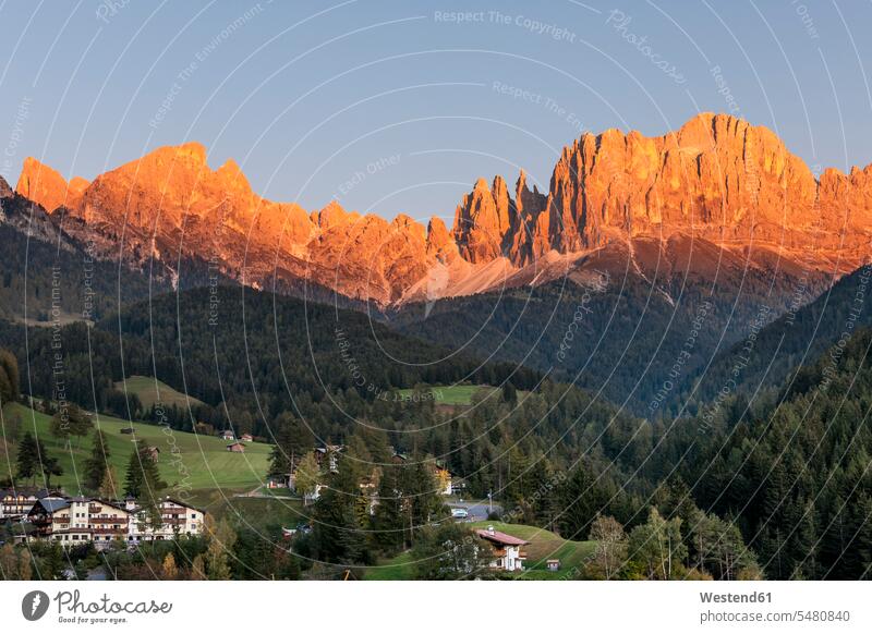Italy, South Tyrol, Rosengarten, Alpenglow atmosphere atmospheric mood moody Atmospheric Mood Vibe Idyllic scenics sceneries scenery landscape scenic view