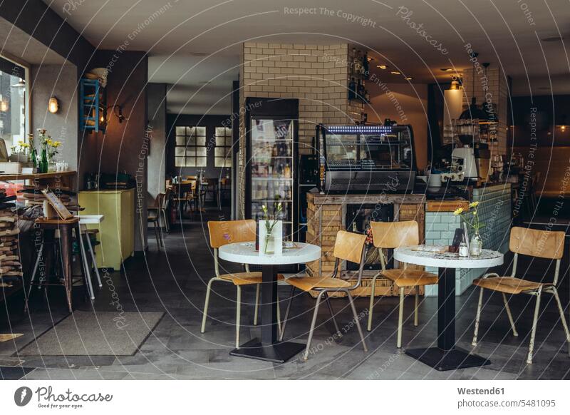 Interior view of an empty cafe emptiness Absence Absent indoors indoor shot Interiors indoor shots interior view Germany interior decoration interior decorating