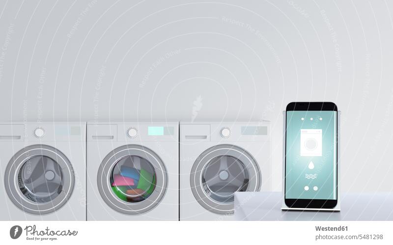 Smartphone with washing app on charging station Washing Machine Washing Machines Washer Washers convenience amenities convenient amenity comfort accessibility