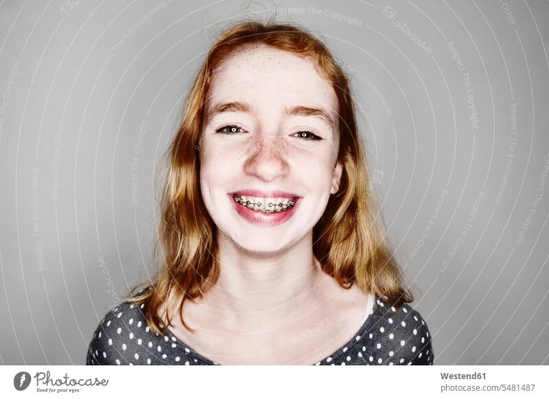 Portrait of smiling girl with braces caucasian caucasian ethnicity caucasian appearance european toothy smile big smile open smile laughing confidence confident
