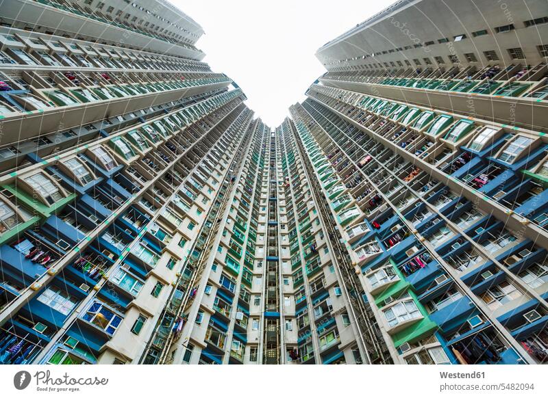 China, Hong Kong, Kowloon apartement buildings Travel built structure built structures residential house Residential Buildings residential home sky skies