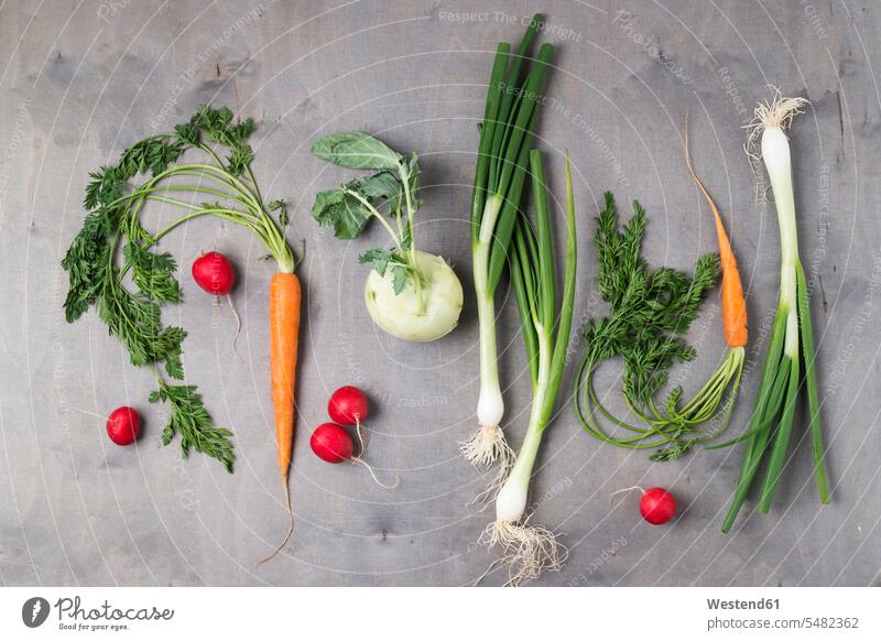 Various vegetables on wood nobody overhead view from above top view Overhead Overhead Shot View From Above healthy eating nutrition wooden arrangement grouping