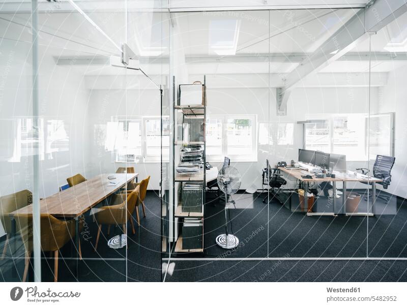 Empty modern office empty emptiness offices office room office rooms workplace work place place of work business business world business life conference room