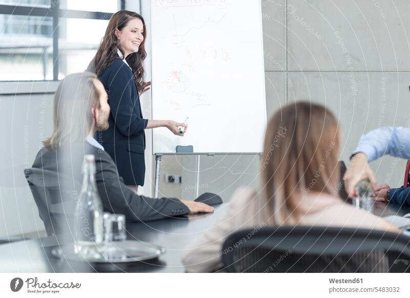 Businesswoman leading a presentation on a meeting in conference room presentations Business Meeting business conference businesswoman businesswomen