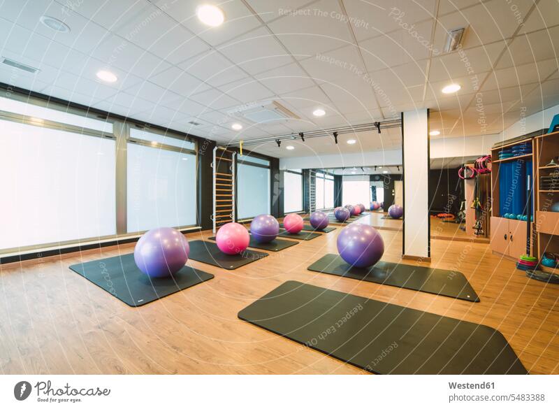 Training room in a pilates gym Galicia exercising exercise training practising equipment sportive sporting sporty athletic indoors indoor shot Interiors