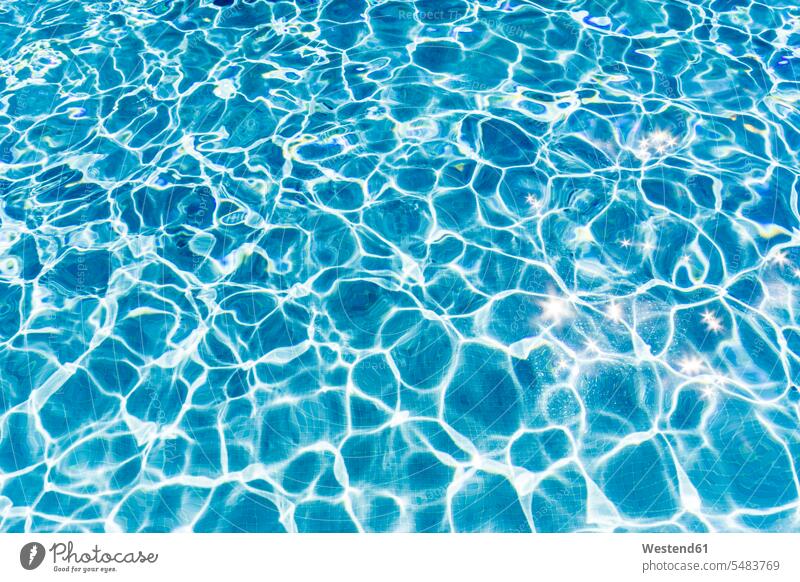 Water in swimming pool nobody tile tiles white background backgrounds pools swimming pools sunlight Sunlit blue full frame close-up close up closeups close ups